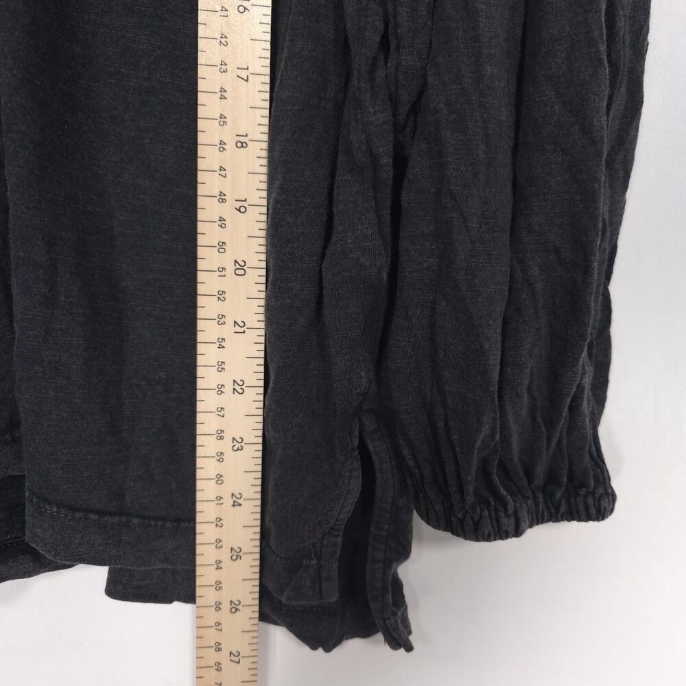 ANTHROPOLOGIE PILCRO Black Button Front Blouse Women M Long Sleeve Cotton Modal - Picture 5 of 11